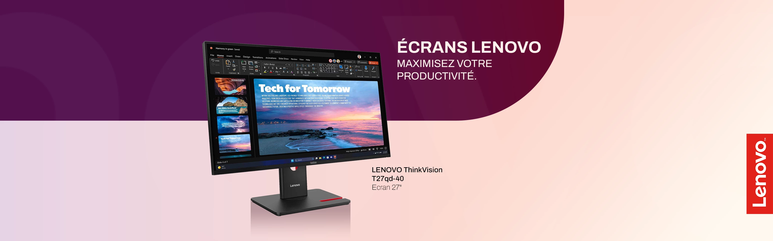 Pourquoi choisir un écran Lenovo ThinkVision pour votre entreprise ?