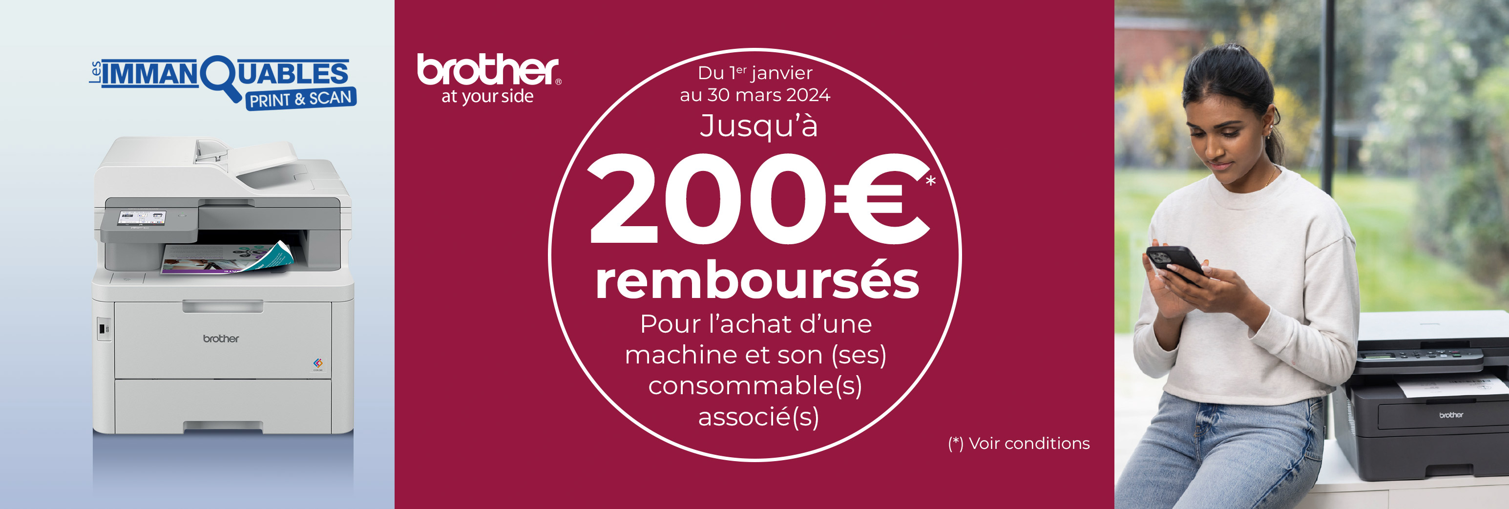 L'offre Brother Print & Scan : jusqu'à 200€ remboursés